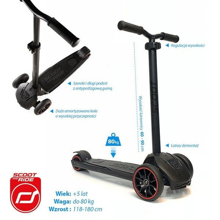 SCOOTANDRIDE Highwaykick 5 Hulajnoga trzykołowa 5+ Black