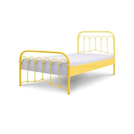 Łóżko metalowe dziecięce Avia 90/200 żółte
